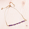 Amethyst cut drawstring bracelet