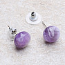 Amethyst earrings with round stones