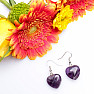 Amethyst heart earrings