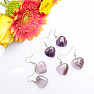 Amethyst heart earrings