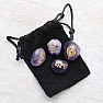 Reiki set of amethyst stones with Reiki symbols