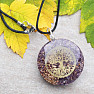 Orgonite pendant with amethyst and Tree of Life