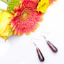 Amethyst earrings in the shape of long drops