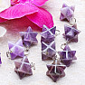 Amethyst chevron pendant Merkaba star