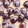 Amethyst pendant in the shape of a heart