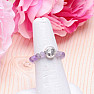 Amethyst elastic ring with Buddha head