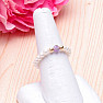 Amethyst elastic ring with mother-of-pearl