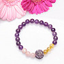 Amethyst with rose, sagenite and kunzite author's bracelet RB Design 150