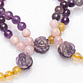 Amethyst with rose, sagenite and kunzite author's bracelet RB Design 150