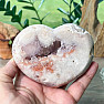 Amethyst pink druse heart on a stand 1