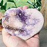 Amethyst pink druse heart on a stand 3