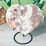 Amethyst pink druse heart on a stand 4