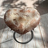 Amethyst pink druse heart on a stand 8