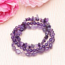 Set of three amethyst bracelets