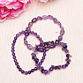 Set of three amethyst bracelets