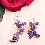 Amethyst fashion earrings with stones long