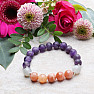 Amethyst, sun and moon stone beaded bracelet RB Design 39