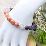 Amethyst, sun and moon stone beaded bracelet RB Design 39