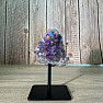 Amethyst titanium aura druza on stand 1