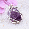 Amethyst in a cage pendant