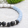 Angelite luxury beaded bracelet with lava