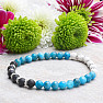 Apatite luxury beaded bracelet with lava