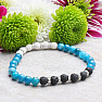 Apatite luxury beaded bracelet with lava