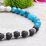 Apatite luxury beaded bracelet with lava