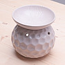 Aroma lamp ceramic Globe beige