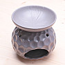 Aroma lamp ceramic Globe gray