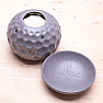 Aroma lamp ceramic Globe gray