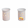 Modern porcelain aroma lamp Cylinder with stars