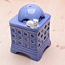 Aroma ceramic lamp Tiled stove with blue cat