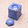 Aroma ceramic lamp Tiled stove with blue cat