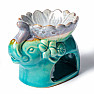 Aroma lamp ceramic Elephant with turquoise lotus