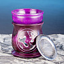 Aroma lamp - talc incense burner with Om symbol purple color