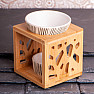 Aroma bamboo lamp with ceramic bowls