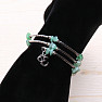 Aventurine and metal fashion triple bracelet