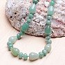 Aventurine drops and roundels necklace