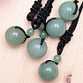 Aventurine green pendant ball nylon string adjustable length