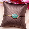 Amazonite cut oval bracelet drawstring