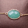 Amazonite cut oval bracelet drawstring