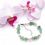 Aventurine chopped bracelet with pearls