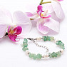 Aventurine chopped bracelet with pearls