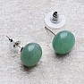 Aventurine round earrings