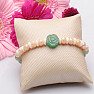 Aventurine green with rose, glass beads and shellfish bracelet RB Design 144