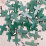 Aventurine green pendant cross 2.5 cm