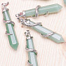 Aventurine green crystal pendant with snake