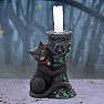 Midnight kitty candlestick