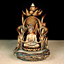 Stand for incense cones with flowing smoke Lotus Buddha